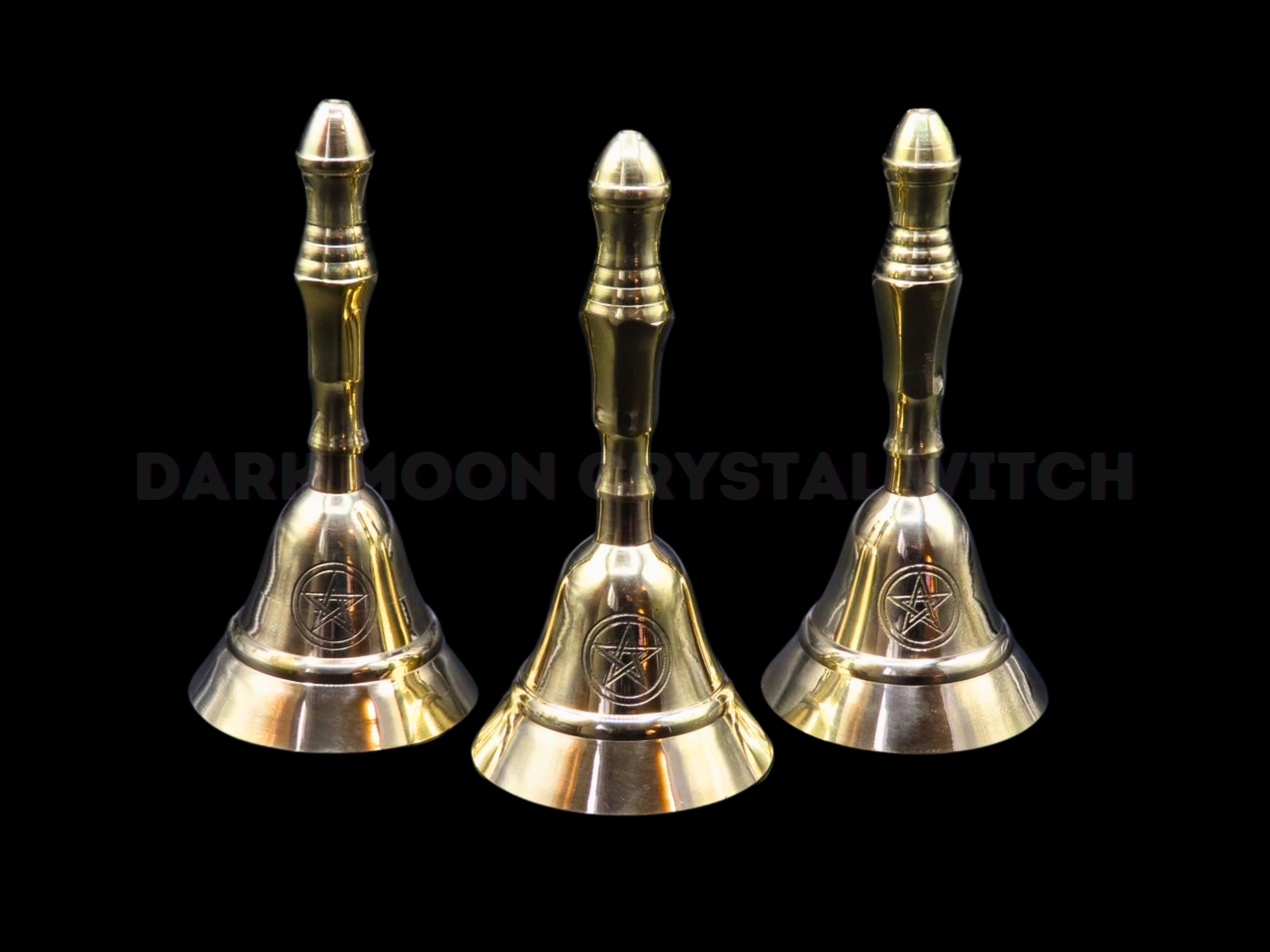 Brass Altar Bell (Pentacle Engraved), Ritual Tool