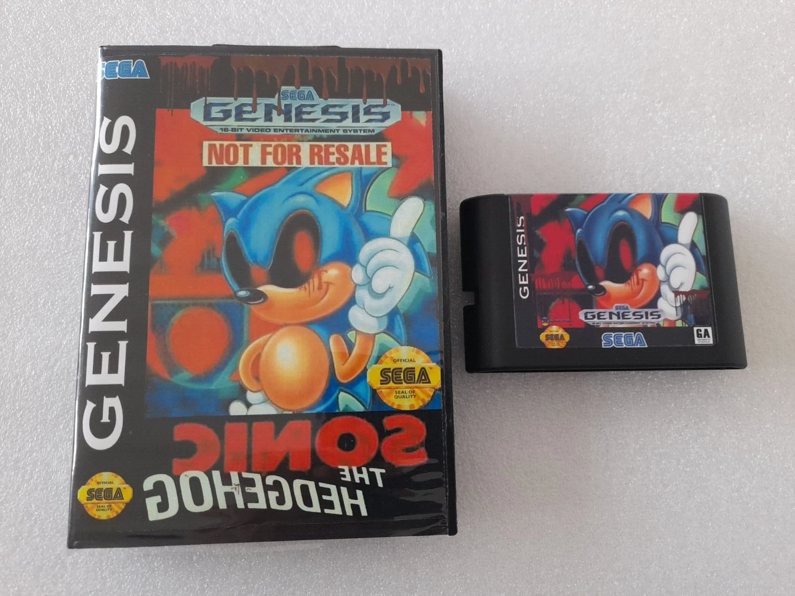 Sonic Nightmare Sonic.exe with Case - Sega Genesis