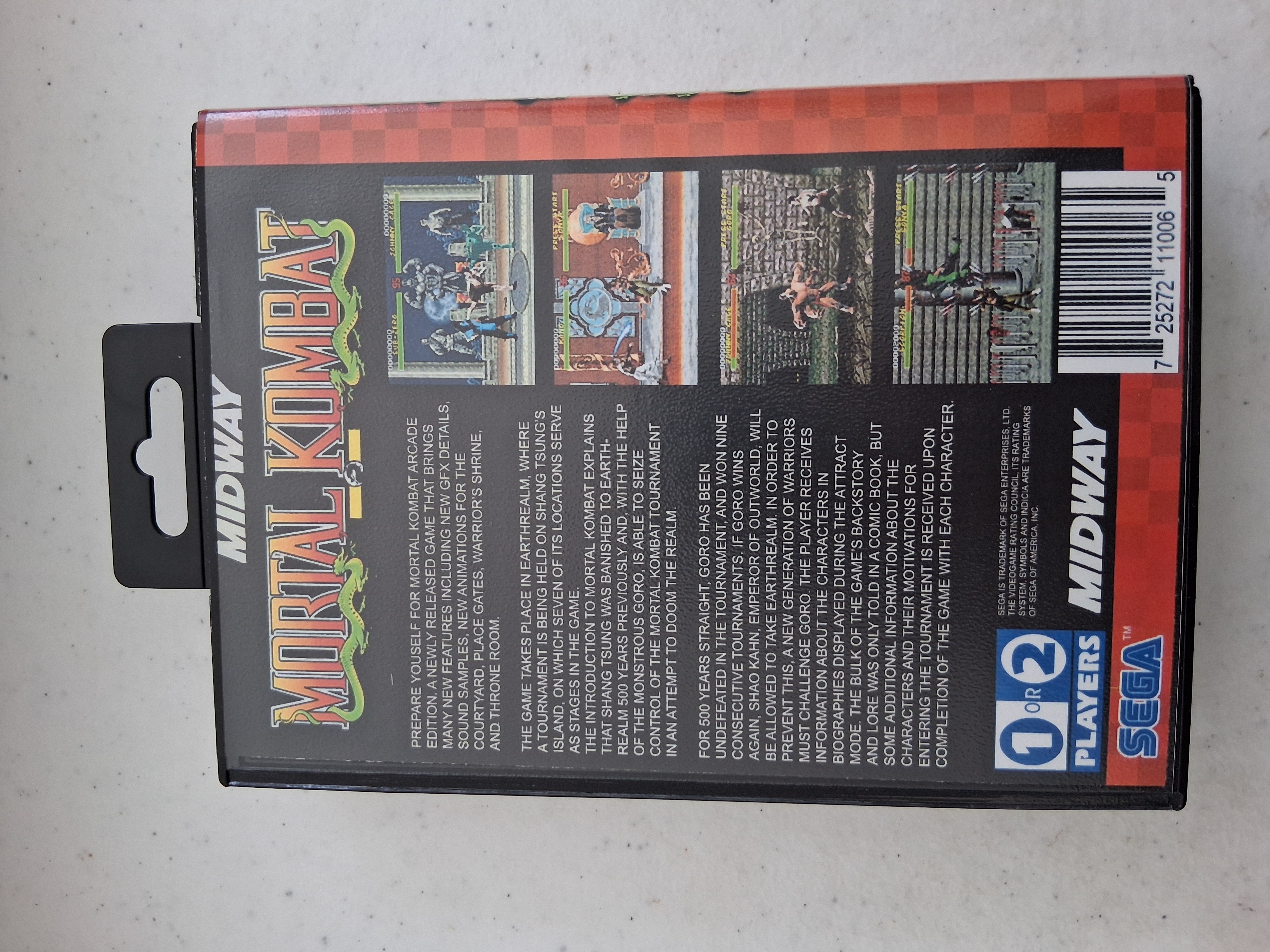 Mortal Kombat Arcade Edition Version 2.0  - Sega Genesis