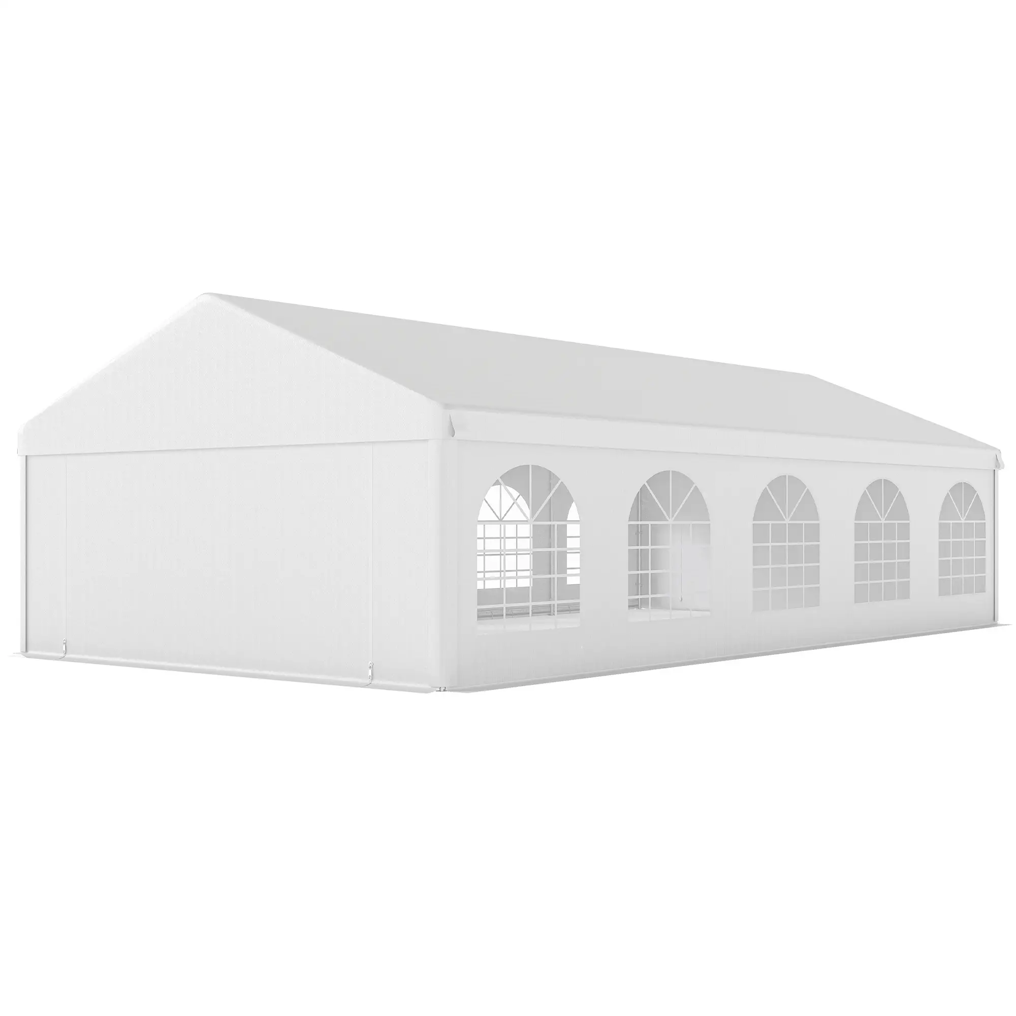  16'x32' Heavy Duty Large Party Tent & Carport with Removable Sidewalls, Portable Garage Canopy Tent, White