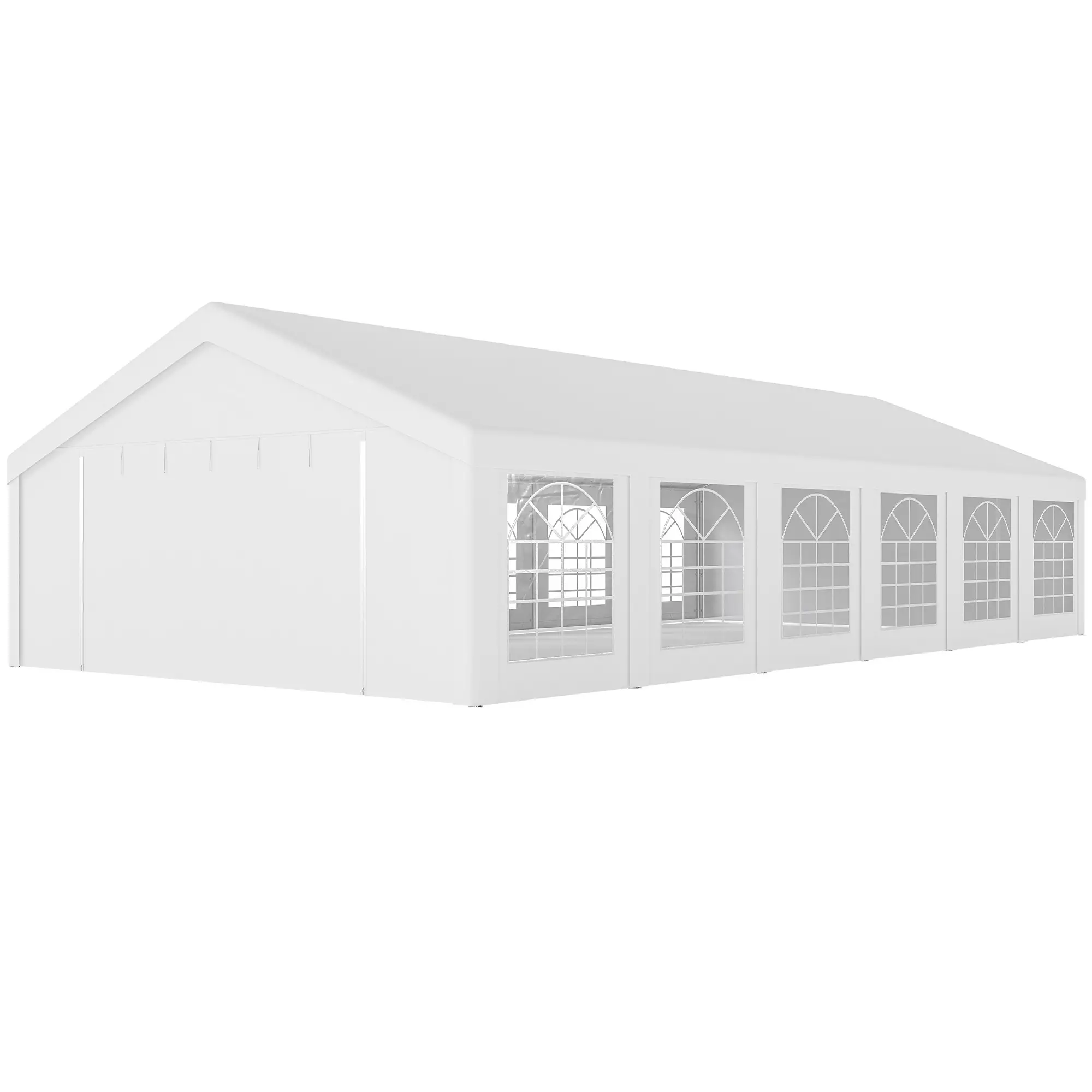 20' x 42' Party Tent, Outdoor Canopy Tent with 12 Removable Window Sidewalls for Parties, Wedding, Events, BBQ