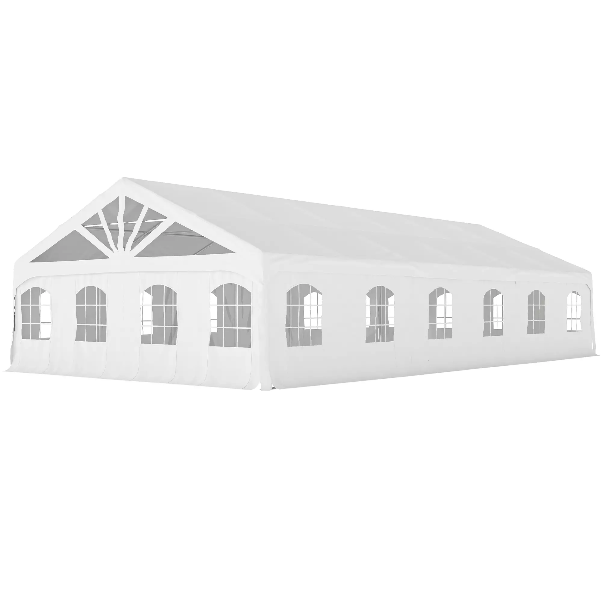 Duty Party Tent, 20' x 40' Large Sun Shade Canopy Tent for Parties, Wedding, Events, BBQ Grill, White