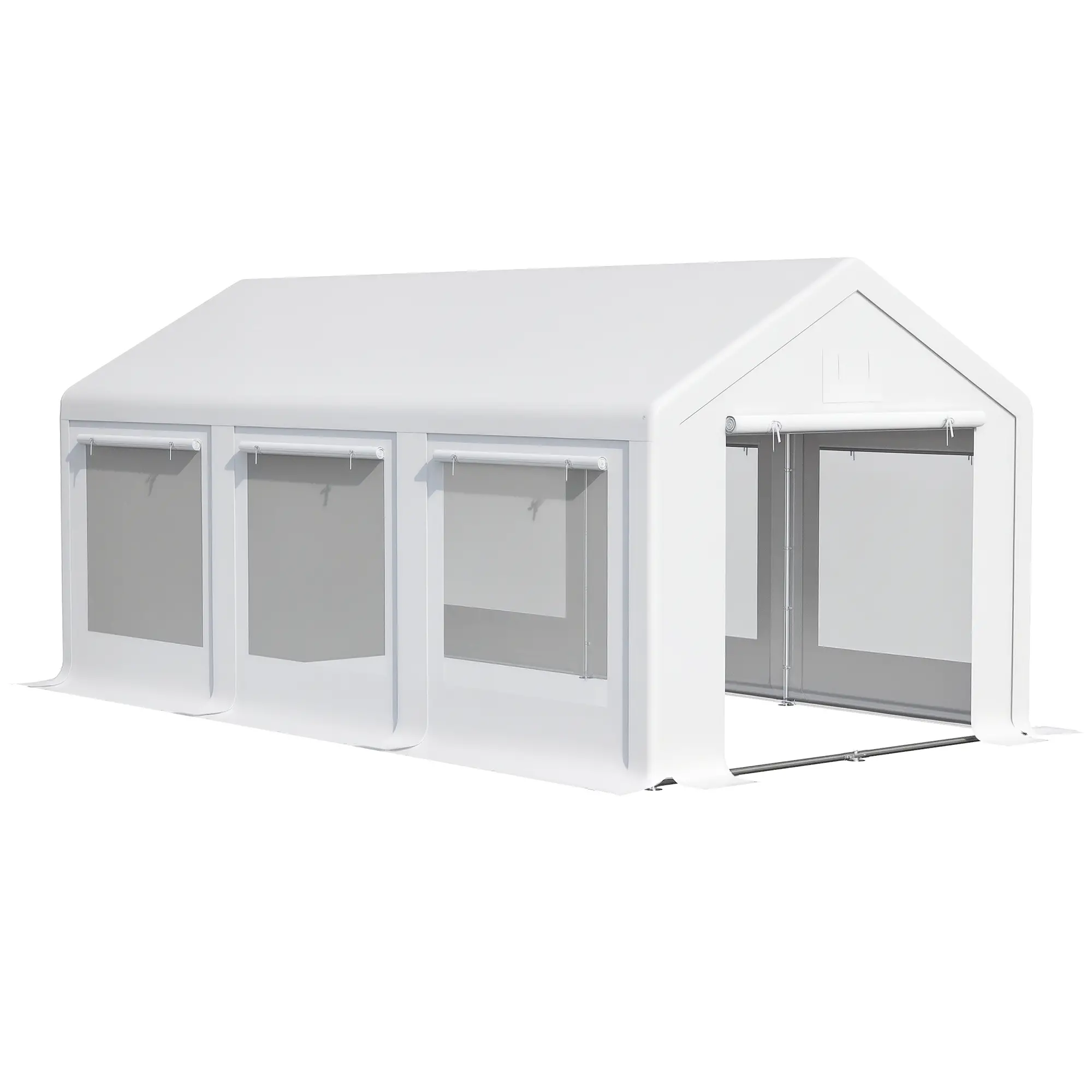 20' x 10' Party Tent Canopy, Gazebo Tent with 6 Removable Side Walls and Windows for Outdoor Event, White