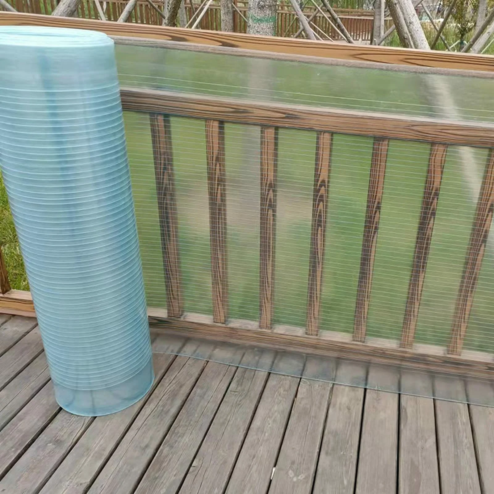 Polycarbonate roof Sheet Polycarbonate Roofing Sheet, FRP Daylighting Plate, Transparent Insulation Waterproof UV Protection Clear Cover, for Outdoor Greenhouse Canopy Polycarbonate 4ft Width and 100 Ft Roll