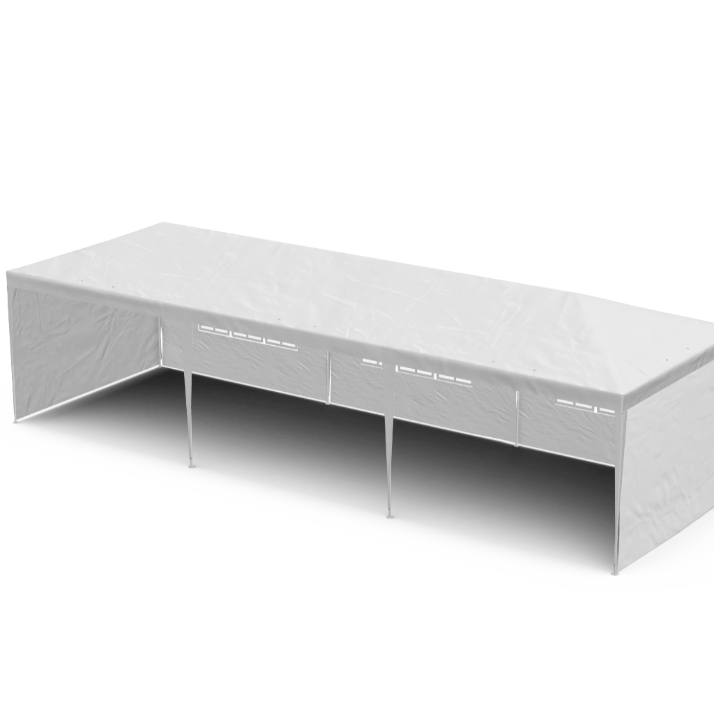  10' x 29' Party Tent, Canopy Tent with Sidewalls and Large Transparent Windows for Garden, Backyard, Outdoor, White