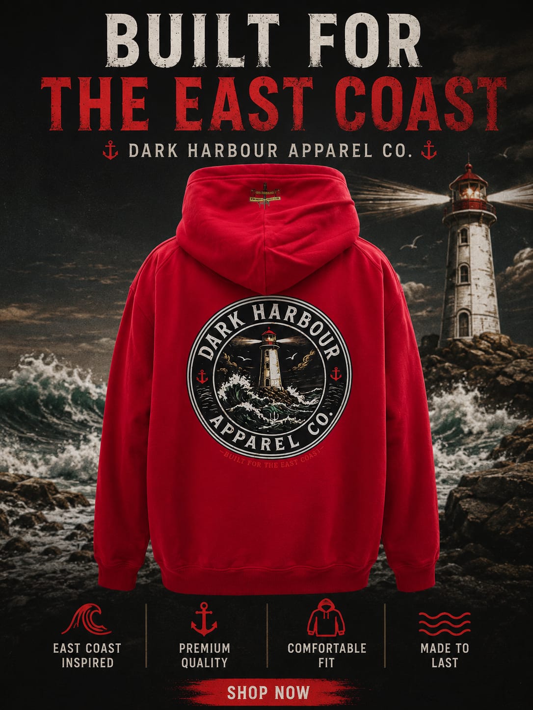 Dark Harbour Lighthouse Hoodie