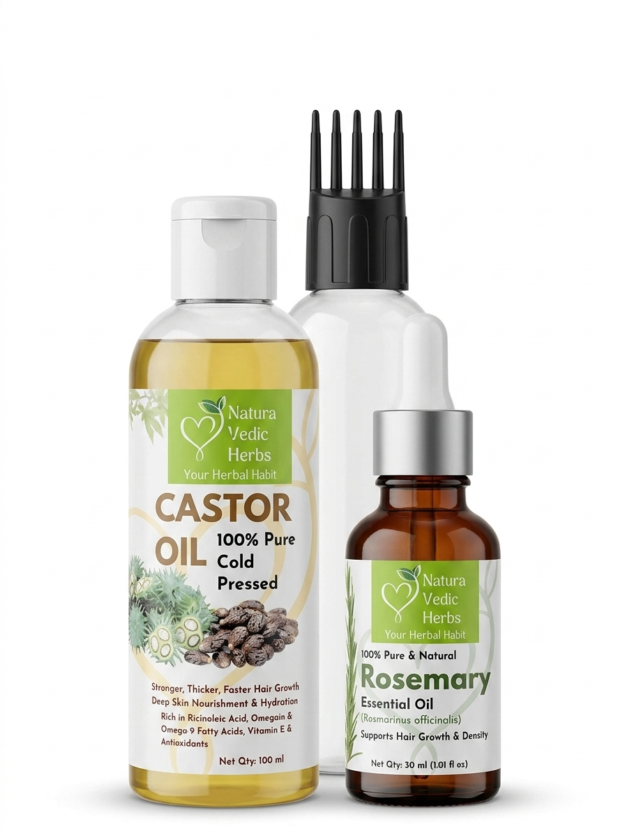 NVH Rosemary Essential Oil - 30 ml  & Castor Oil - 100 ml  