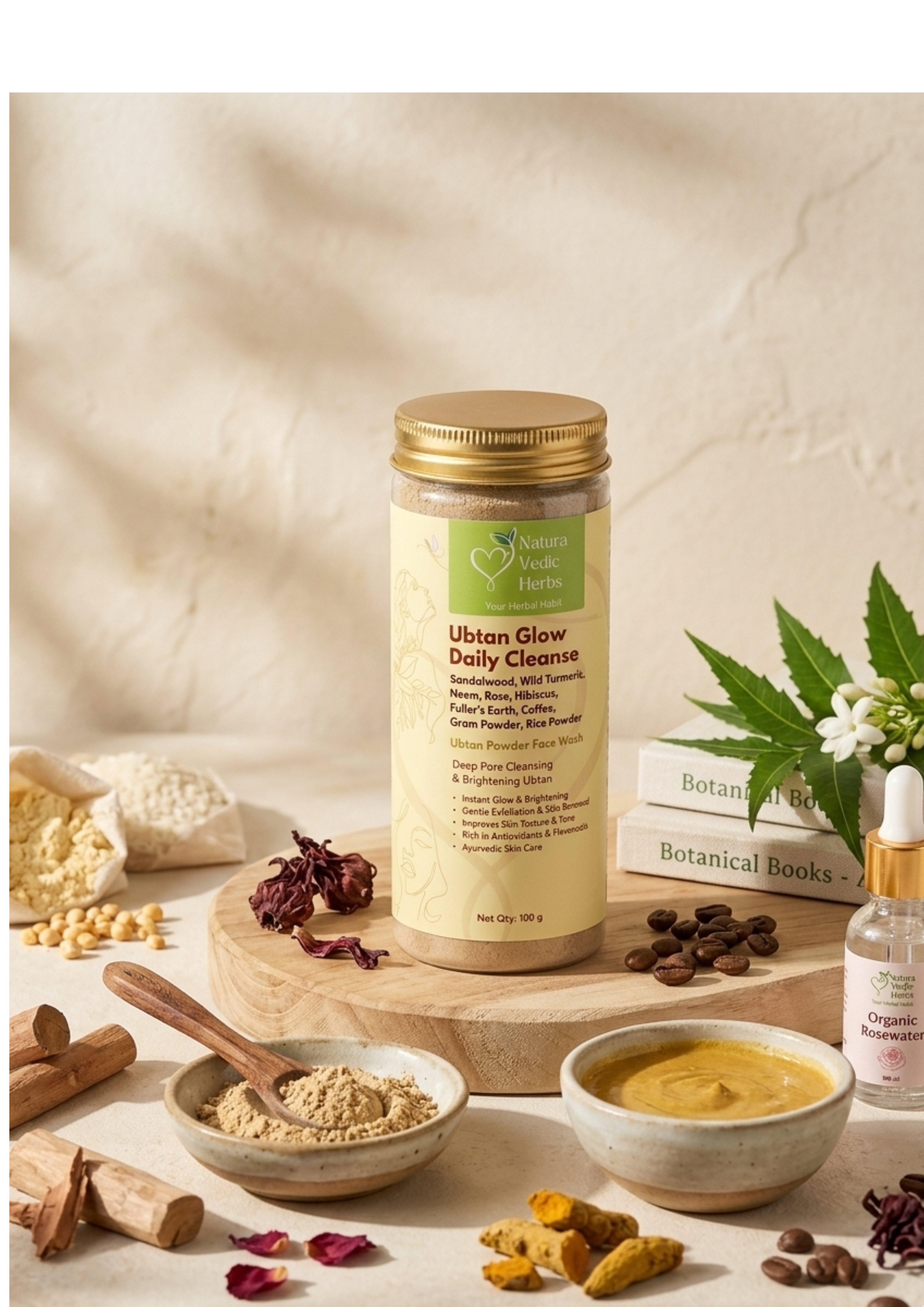 Ubtan Glow Daily Cleanse Powder Face Wash  100 gm