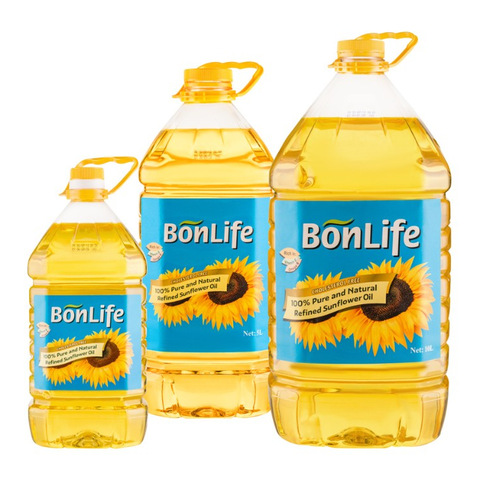 Wholesale Organic 100% Pure Refined Edible Fractionated Sunflower Oil 5L Best Quality Cooking Oil in Glass Bottle