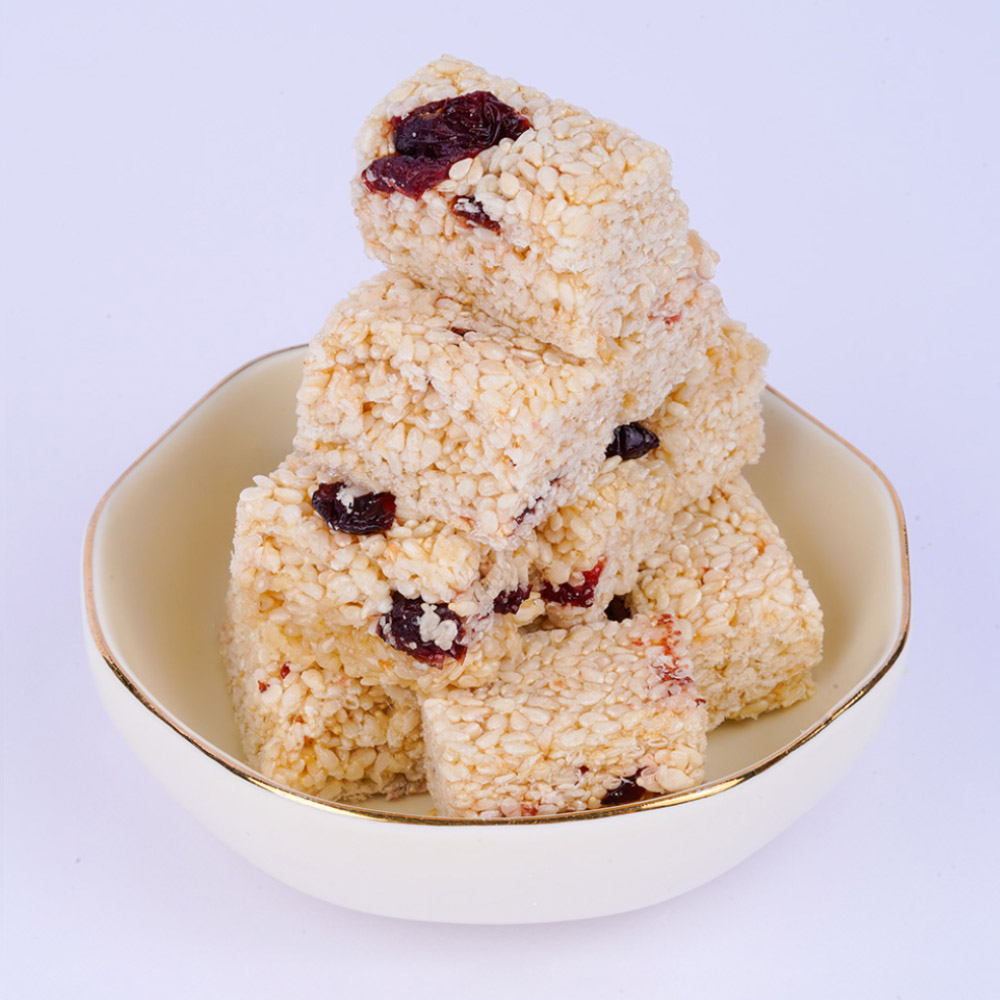 OEM Factory's Healthy Sweet Snack Baked White Sesame Crunch with Cashew Nuts Bulk Packed