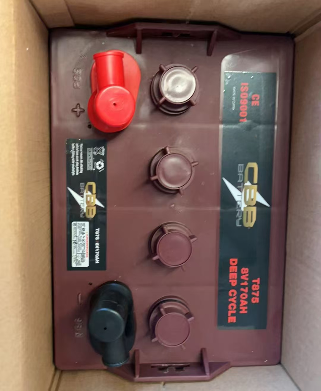 6V Trojan Tubular Deep Cycle Battery 220ah Flooded Lead Acid Battery 240AH for Golf Cart Utility Vehicle Marine & UPS