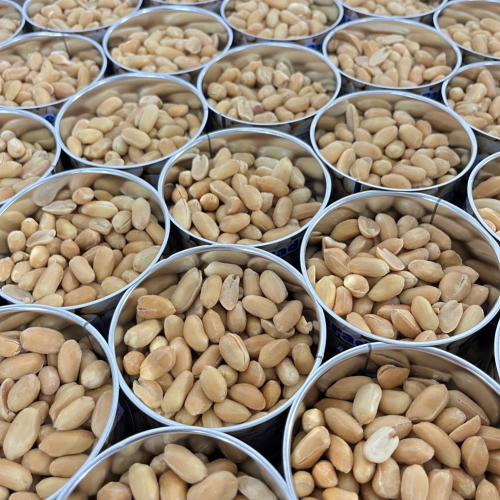 Factory Wholesale Low Price Roasted Salted Unsalted Peanuts 150g Dried Snack Nuts in Can for Supermarket Chains