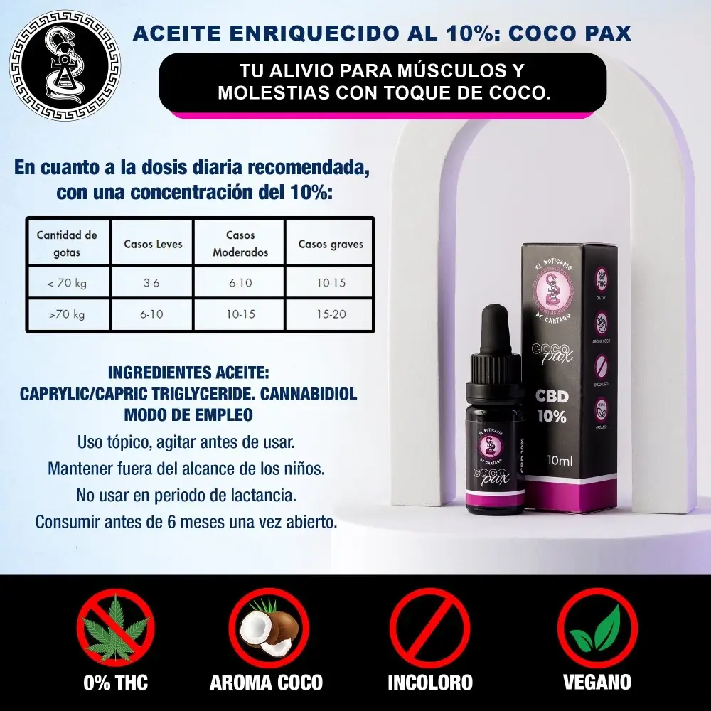 Aceite CBD 10% Coco Pax