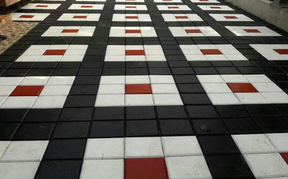 Geometric Patterned Floor Tiles
