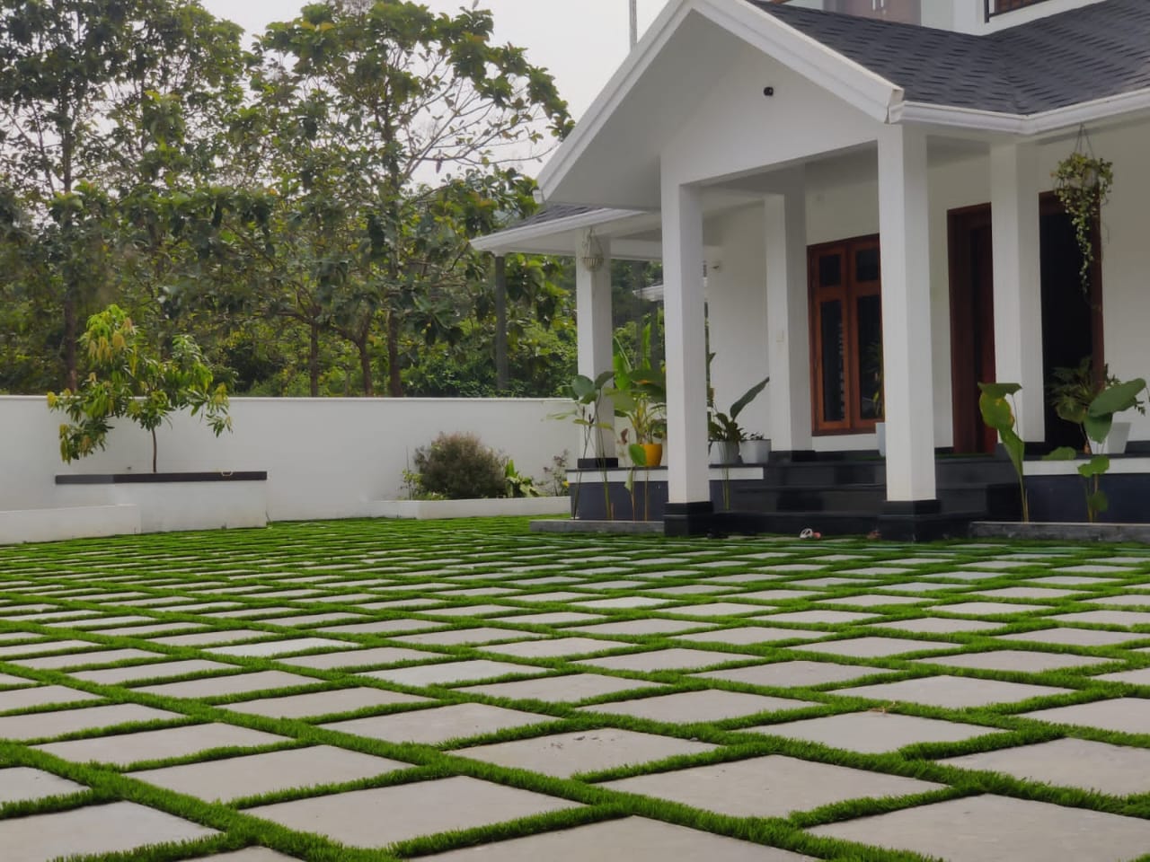 Modern Paver Stone Driveway