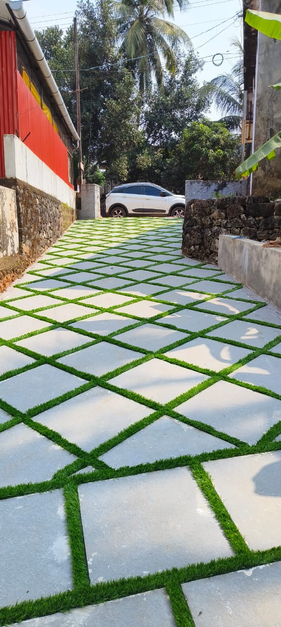 Green Accent Concrete Paving Tiles