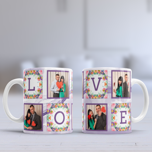 Taza collage amor de parejas 