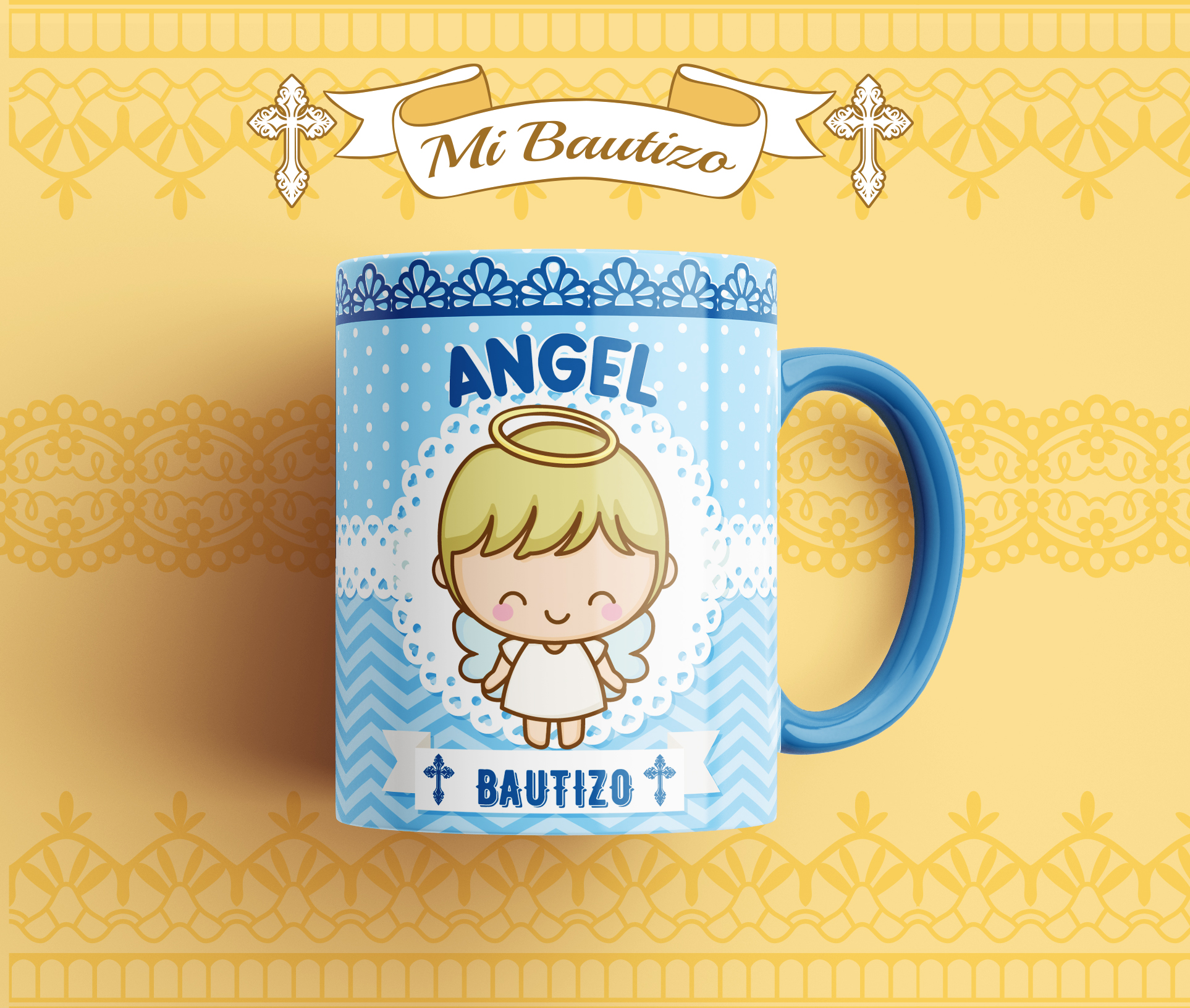 Taza personalizada de Bautizo 11oz