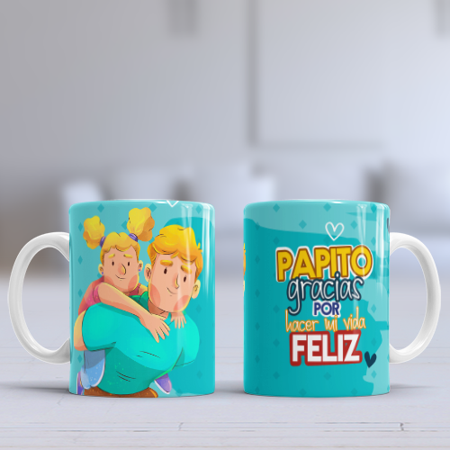 Taza día del padre con frases