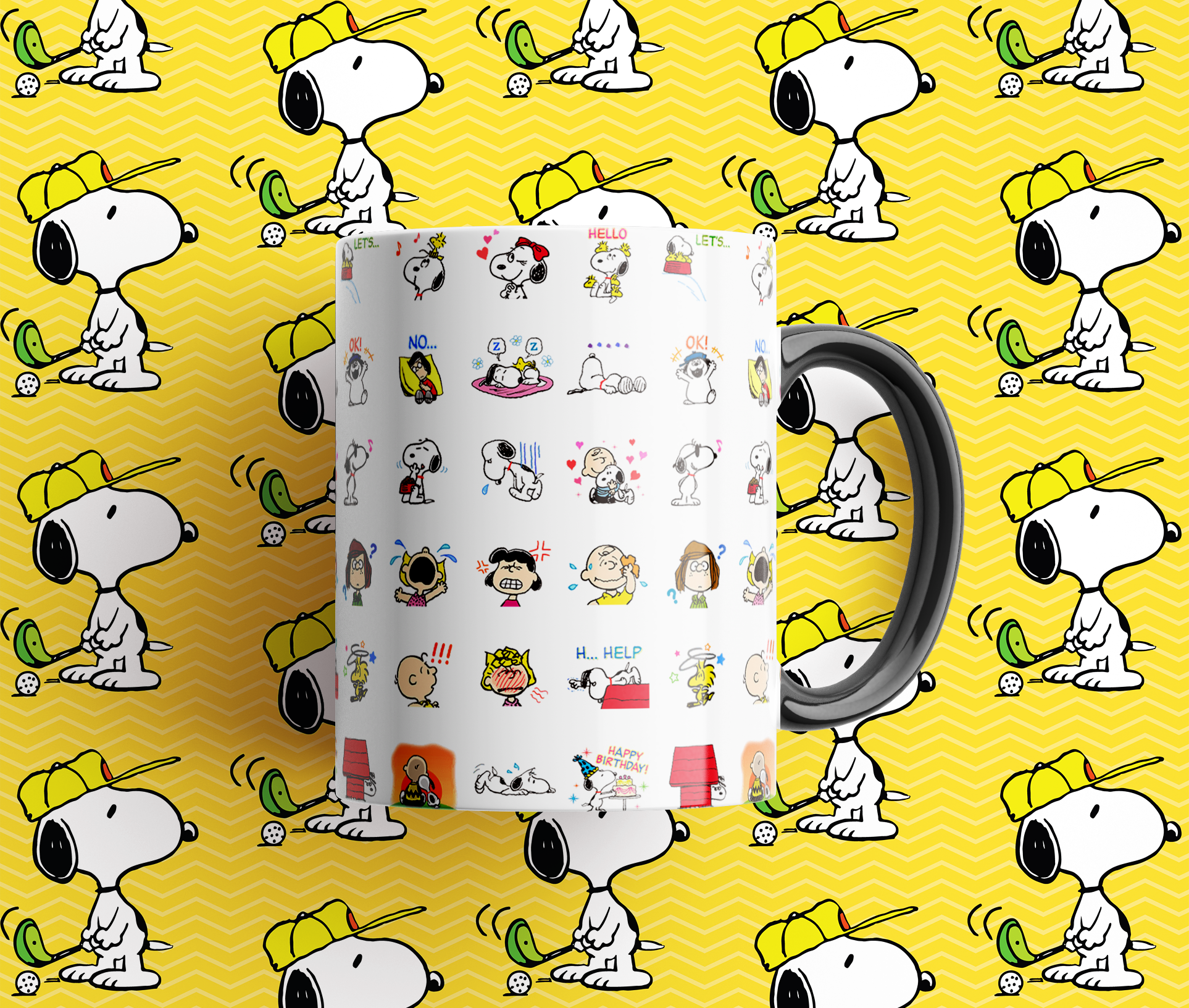Taza Snoopy y Woodstock 11oz