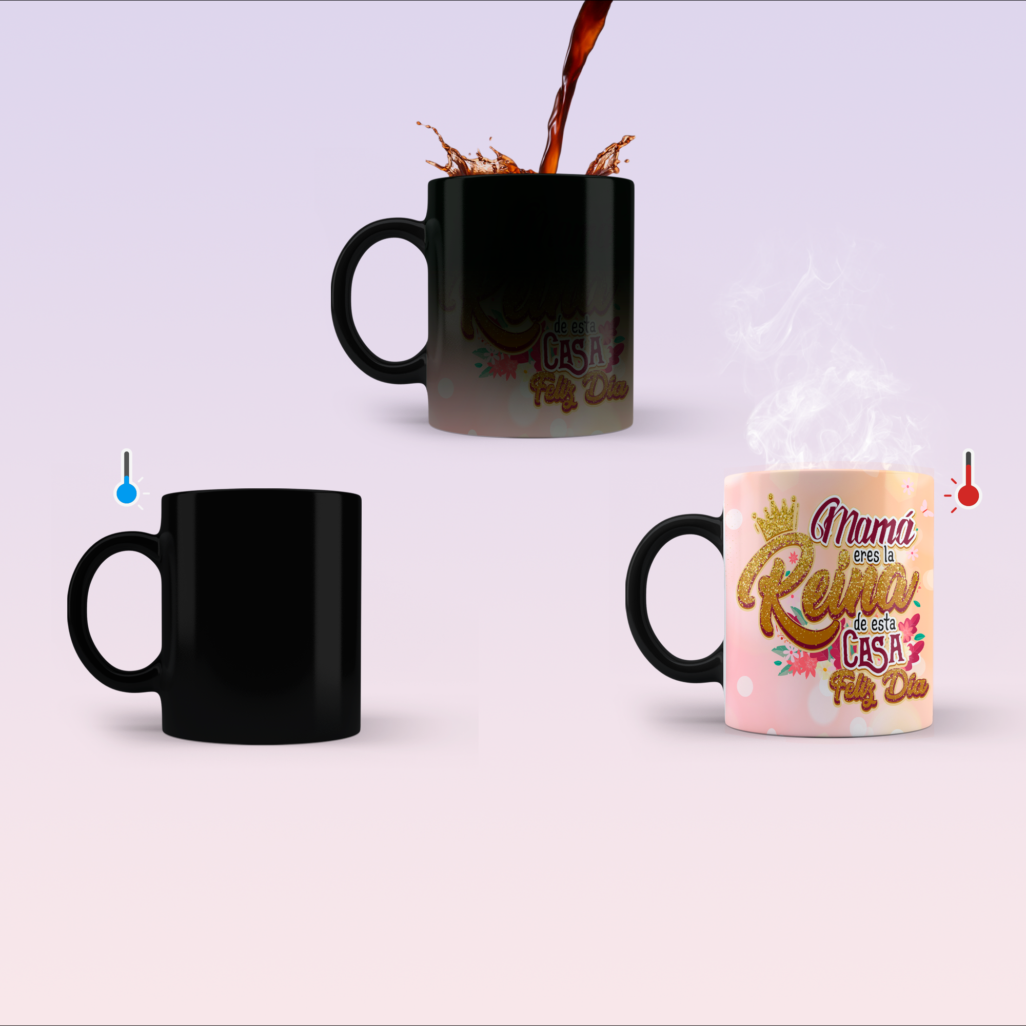 Taza Mágica para Mamá con frase y foto