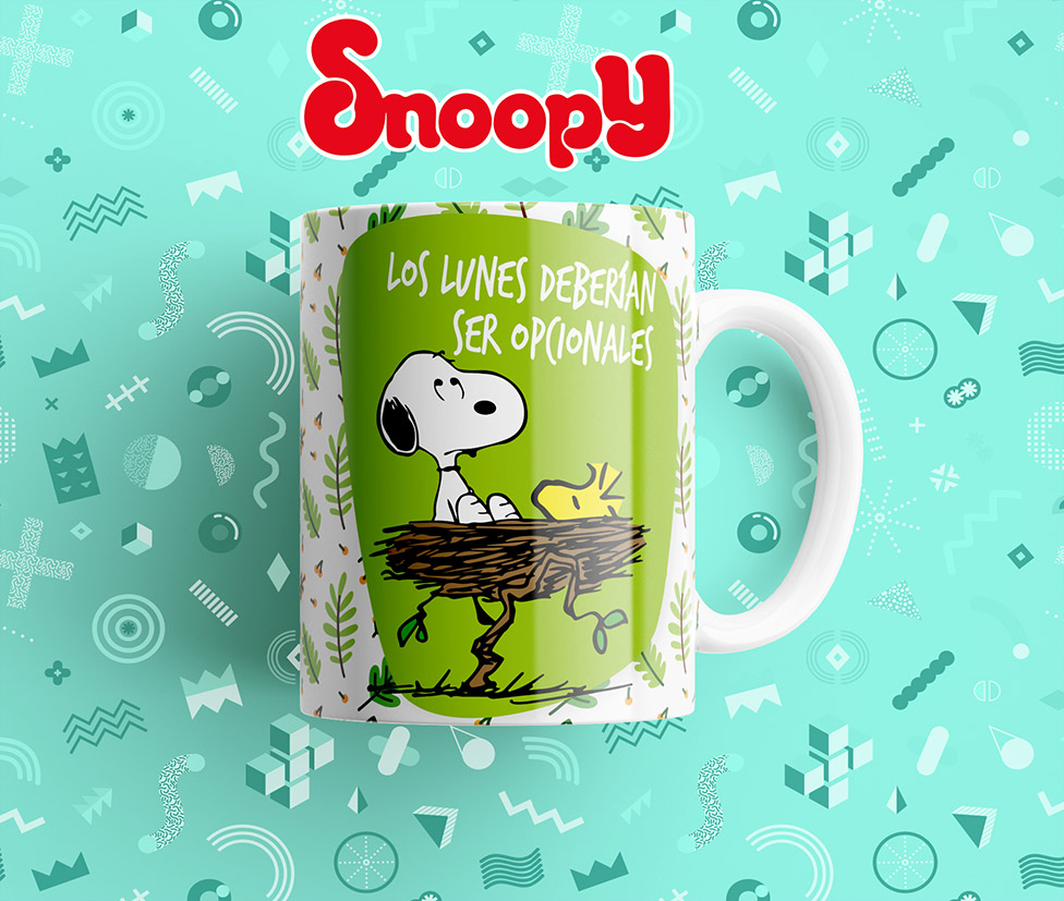 Taza Snoopy y Woodstock 11oz