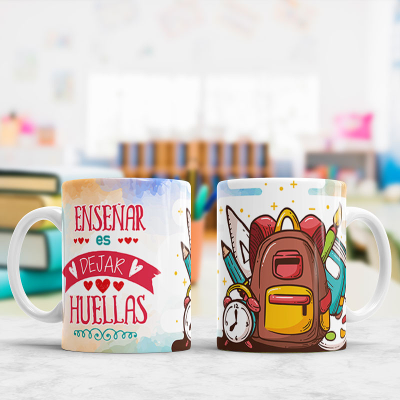 Tazas con frase día del Maestro