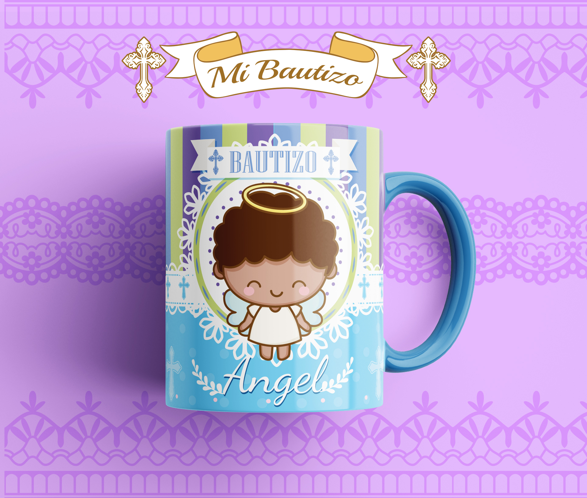 Taza personalizada de Bautizo 11oz
