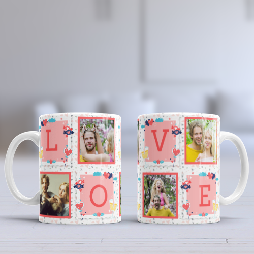 Taza collage amor de parejas 