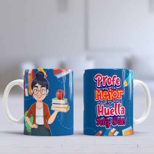 Tazas Día del Maestro con frases
