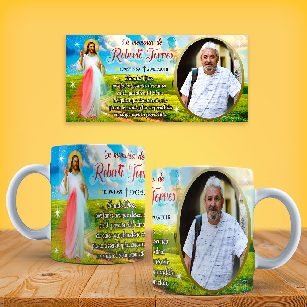 Taza Personalizada de aniversario luctuoso