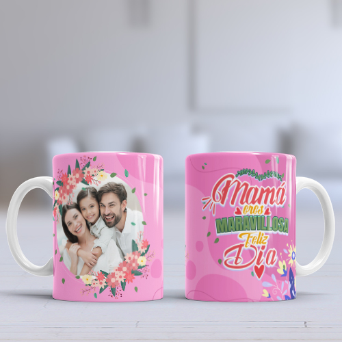 Taza Mágica para Mamá con frase y foto