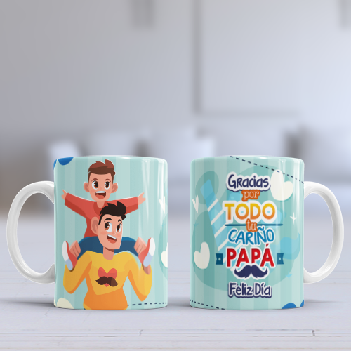 Taza día del padre con frases