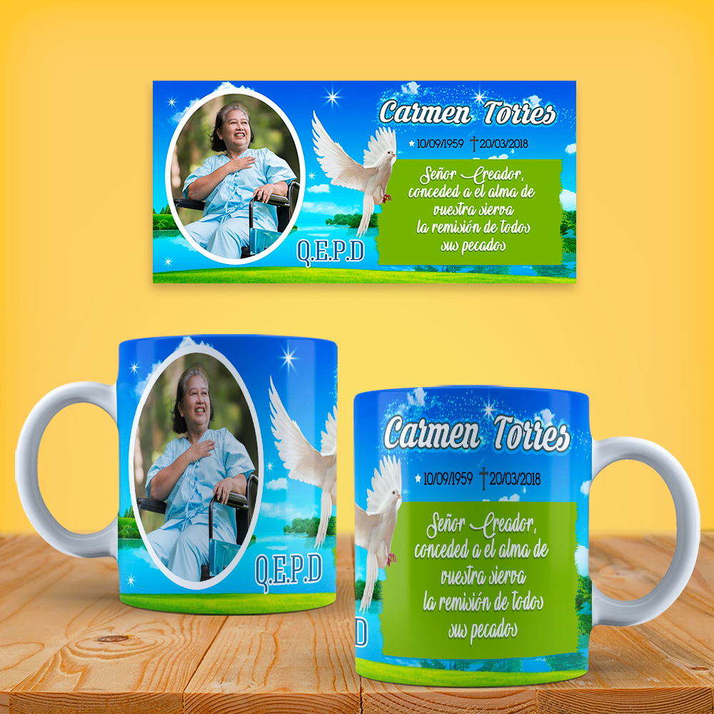Taza Personalizada de aniversario luctuoso