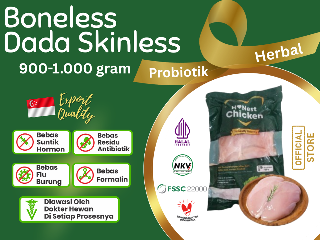 Fillet (Boneles) Dada Probiotik+Herbal Honest Chicken