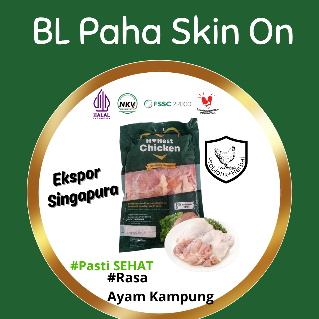 Fillet (Boneless) Paha Skin On  Honest Chicken PROBIOTIK+HERBAL