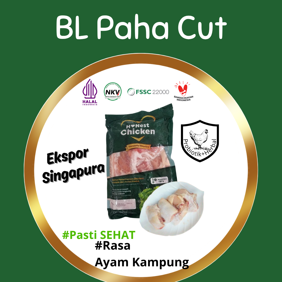 Fillet (Boneless) Paha Atas Honest Chicken PROBIOTIK+HERBAL