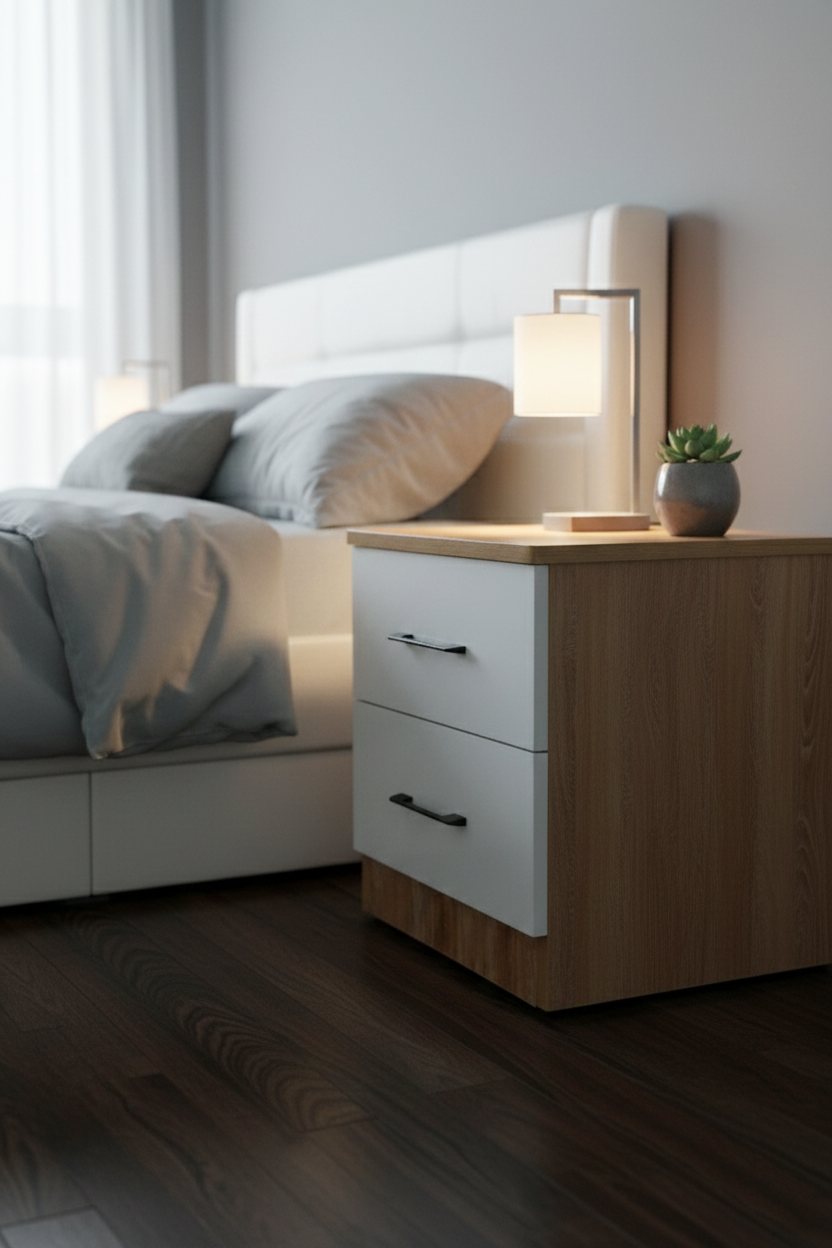 Compact Study Tadside Table with 2 Drawers – Compact Storage Nightstandble