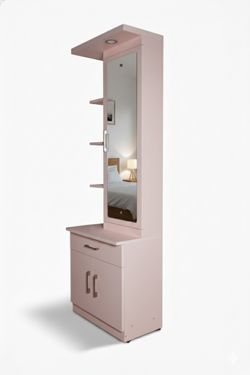 Furnistiq Smart Dressing Unit with Mirror & Storage – Space-Saving Vanity