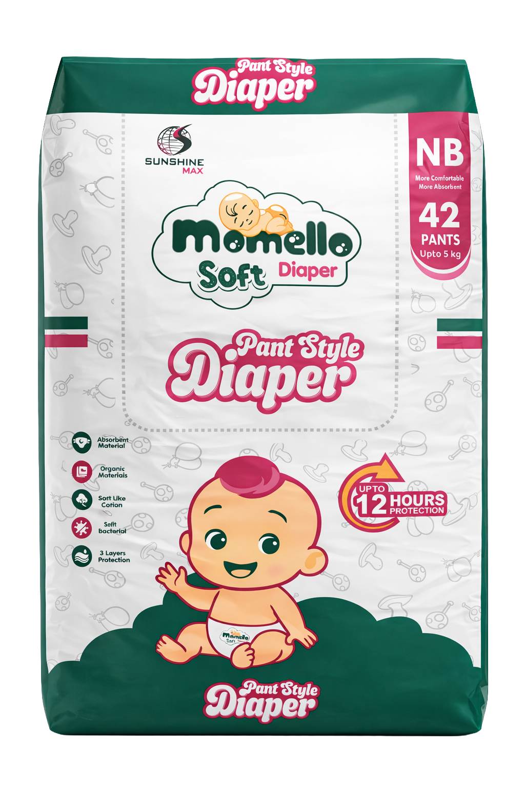 Momello New Born Baby Pull-Up Pant Style Diaper