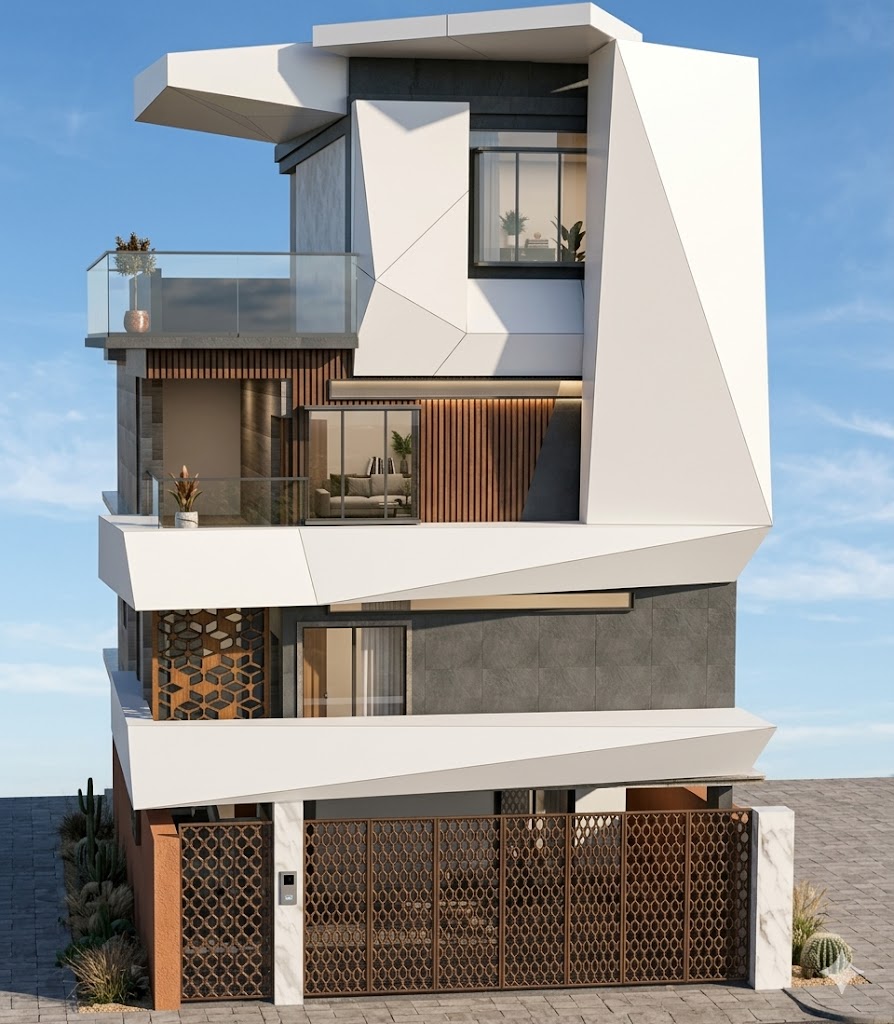 Modern Luxury House elevation modelling