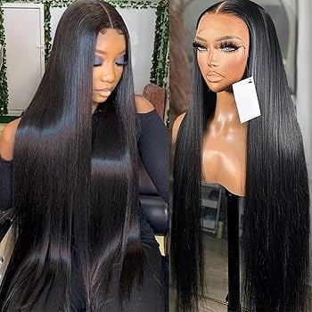 13x4 Transparent Lace Frontal Wigs Straight Hair Pre Plucked Malaysian Human Hair Wigs