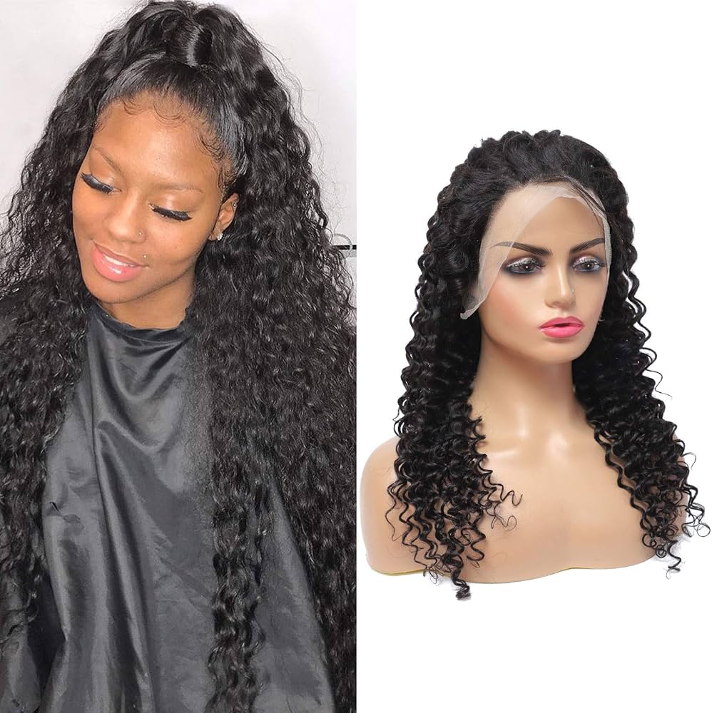 4x4 Lace Closure Water Wave Human Hair Wig Brazilian Hair Remy Hair Wig Wet and Wavy Hair