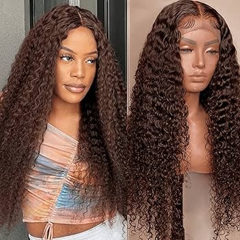 Curly Indian Human Hair Wig 4x4 HD Transparent Lace Wigs for Women