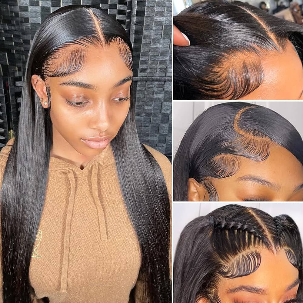 ReadytoGo Glueless 3 Way Straight Closure Wig 100% Brazilain Human Hair