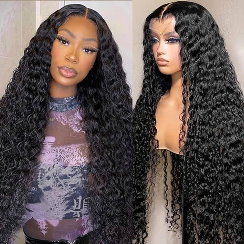 Glueless 4x4 HD Transparent Lace Closure Curly Wig