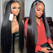 Peruvian Human Hair 5x5 Lace Closure Straight Wigs For Black Women