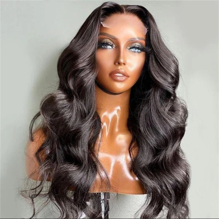 Hair 4x4 Body Wave Peruvian Human Hair Wigs With Baby Hair For Black Women