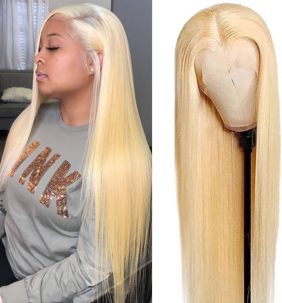  Blonde 613 Lace Front Wig 13X4 Ear to Ear Lace Wig Straight Human Hair 