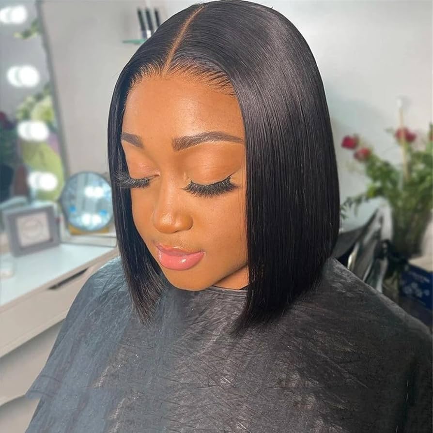 Glueless 4x4 Lace Closure Bob Straight Wig